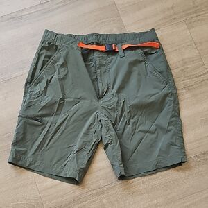 Marmot Olive Green Athletic Shorts with Orange Belt Size 36